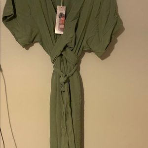 Hazel + Folk Melody Maxi Olive S/M NOT FREE PEOPLE